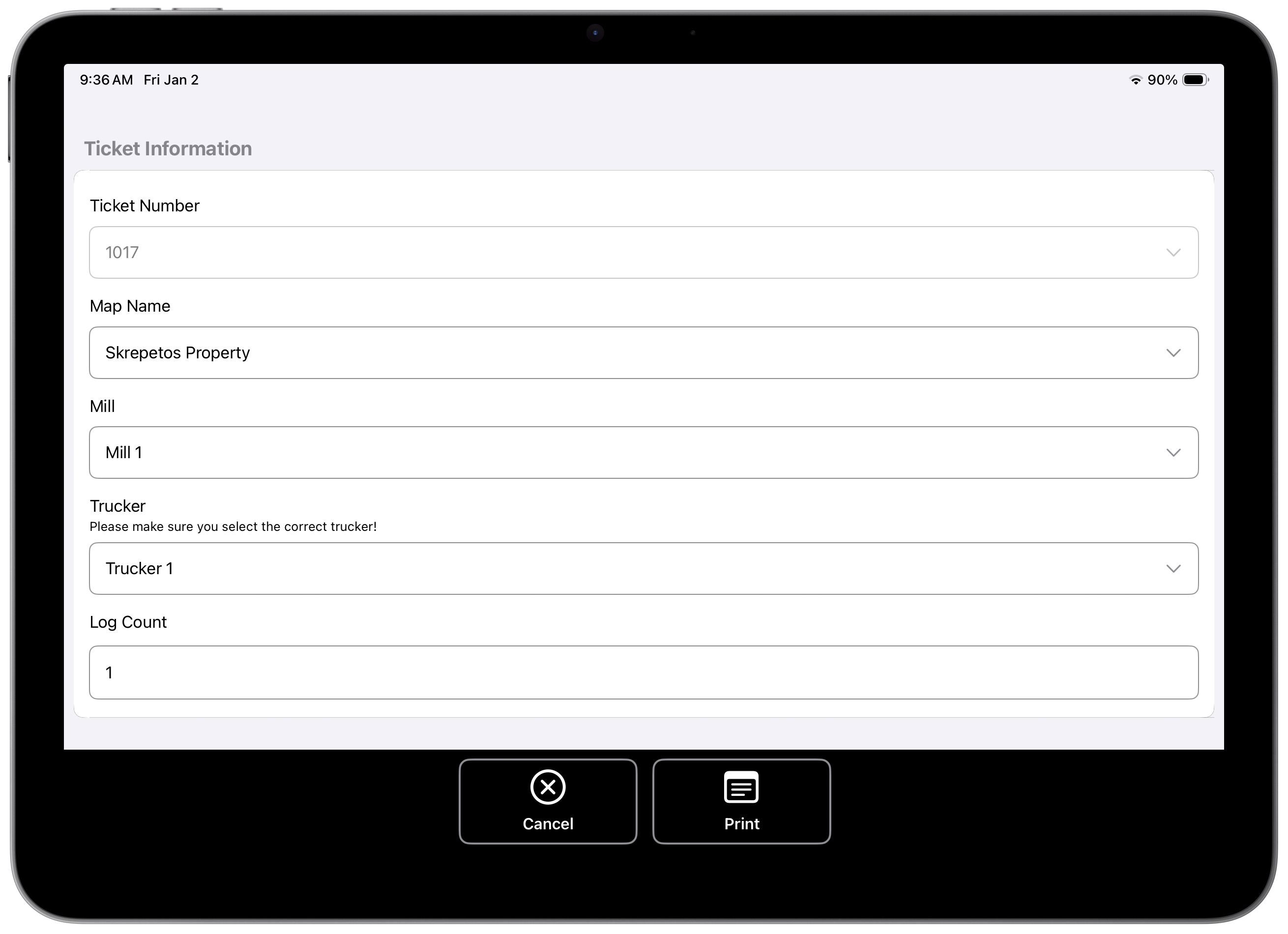 MyFieldTracker Tablet